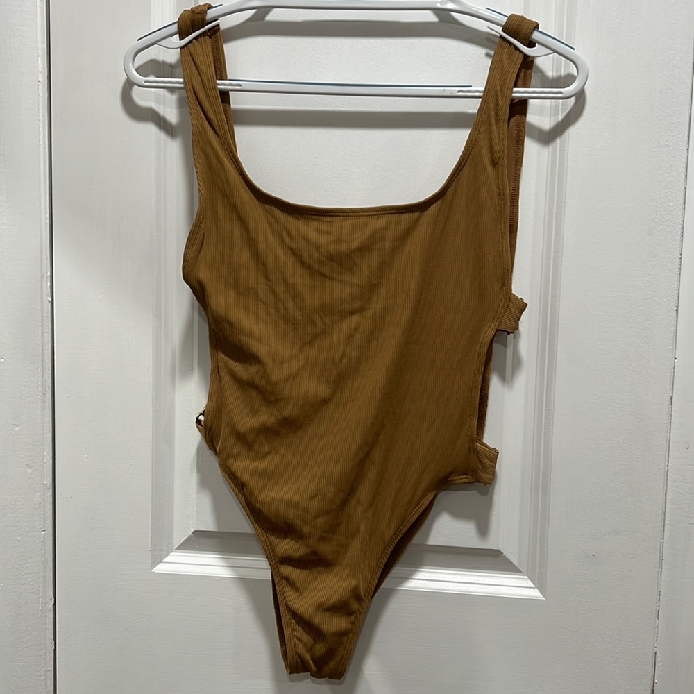 L*space Tan One Piece Mayra Swim Suit Sz 6